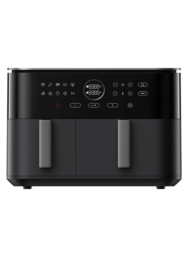 Xiaomi Dual Zone Air Fryer 10L, 2 Baskets (3.5L + 6.5L), 2700W, 6-in-1 Functions – Air Fry, Roast, Bake, Grill, Reheat, Dehydrate – Smart Sync Cooking, 101 Recipes, Dishwasher-Safe, Black 10 L 2700 W MAF-D1001 Black