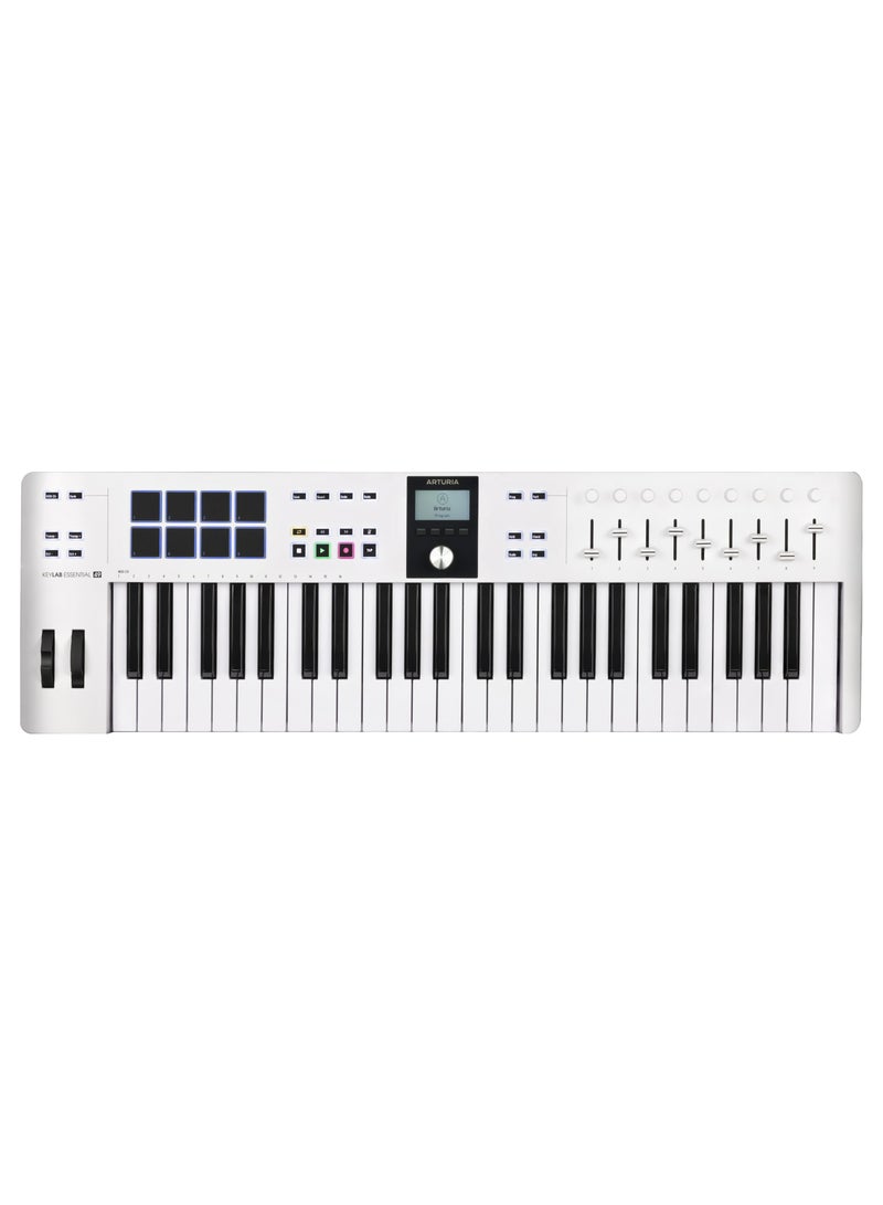 Arturia Keylab Essential 49 MK3 MIDI Controller-White - Image 1