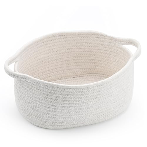 Happyiren Cute Woven Storage Basket with Handle, Baskets for Gifts Empty, Gift Boo Baskets for Halloween Birthday Baby Shower Burr, Decorative Organizer Box for Baby Toy Pet, 13" D x 8" W x 6" H - Image 1