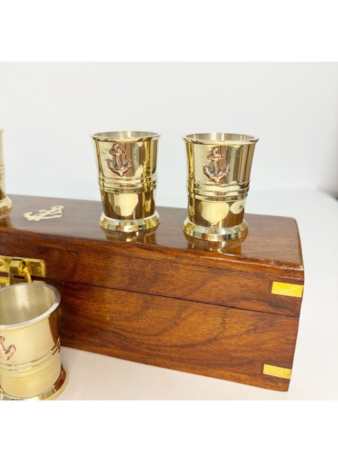 Rustic Charm Wooden Box Shot Glass - Image 1