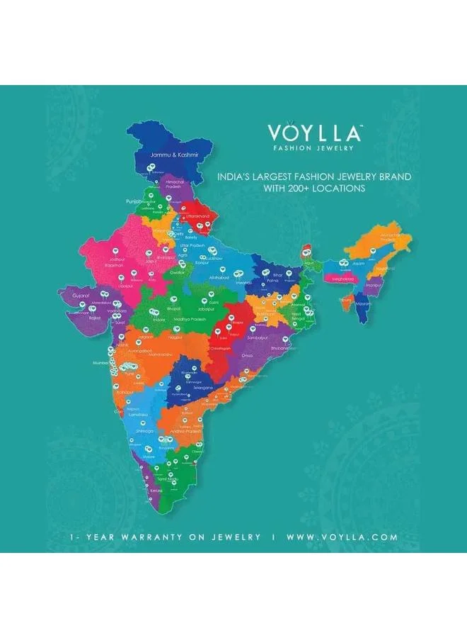 VOYLLA Mi Amore Geometric Motifs Open Style Necklace