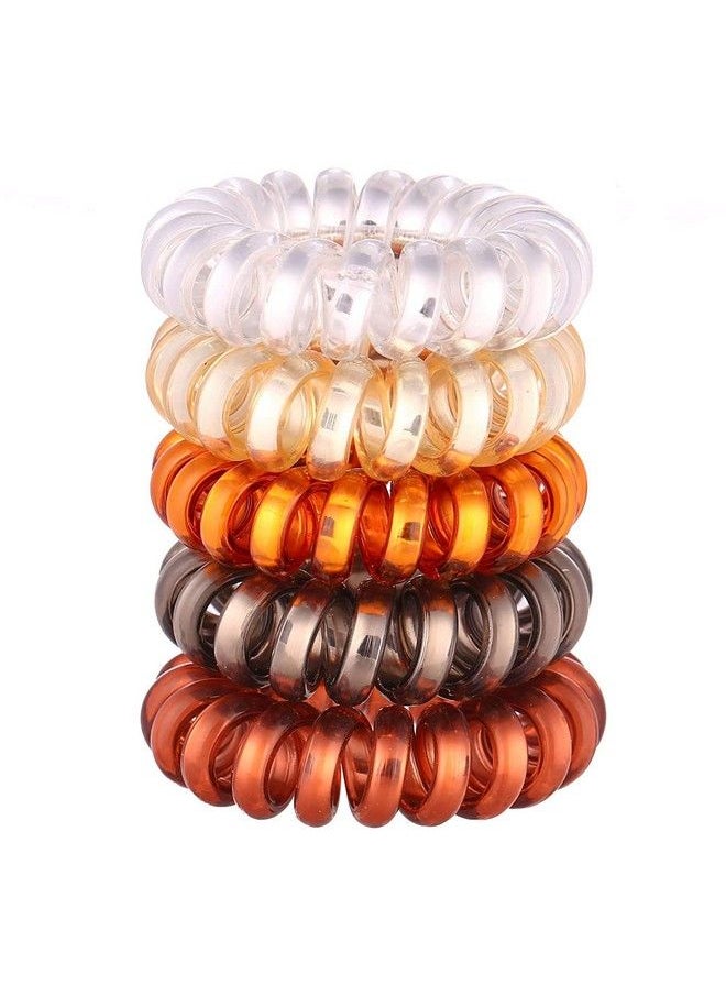 Fameza Fameza Rubber Spiral Ponytail Holder For Women (Multicolour) Set Of 3 By Fameza  - Image 1
