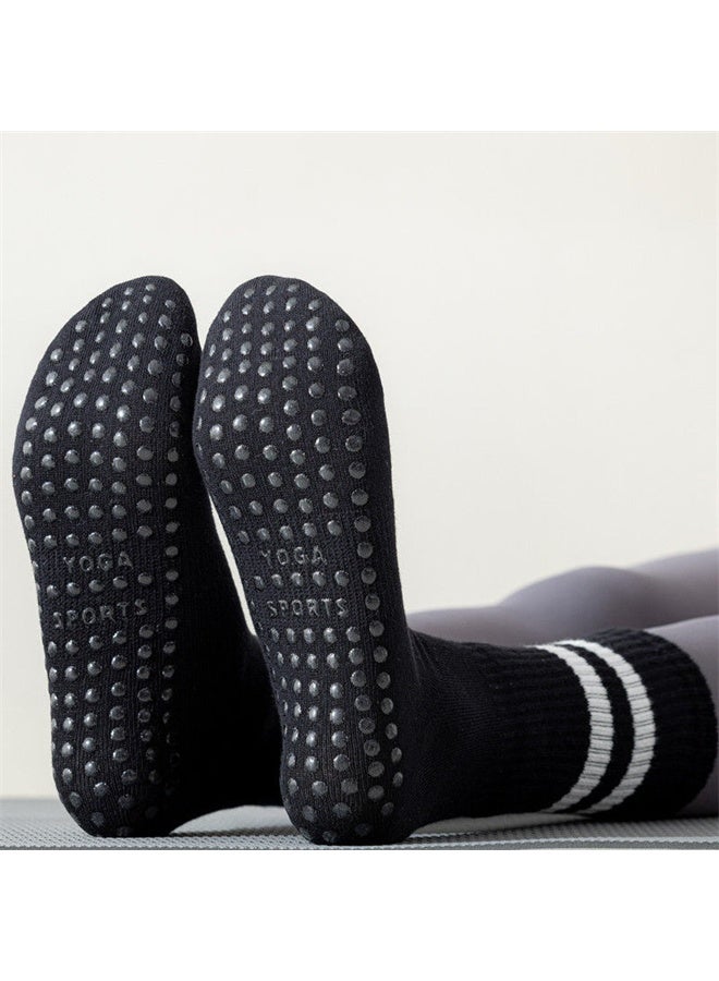 HOMESTAR 3 Pairs Pilates Socks, With Straps and Cushion, Non Slip Socks, Athletic Socks Ideal for Pilates, Ballet, Dance - Image 5