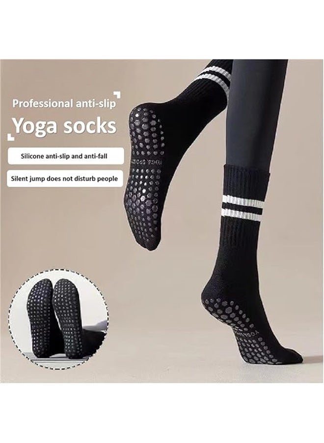 HOMESTAR 3 Pairs Pilates Socks, With Straps and Cushion, Non Slip Socks, Athletic Socks Ideal for Pilates, Ballet, Dance - Image 3