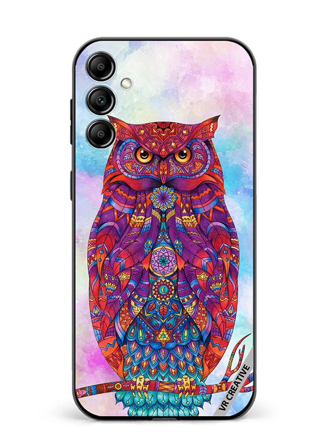 VR CREATIVE Protective Case Cover For Samsung Galaxy A14 5G/A14 Elegant Artistic Owl Design Multicolour - Image 1