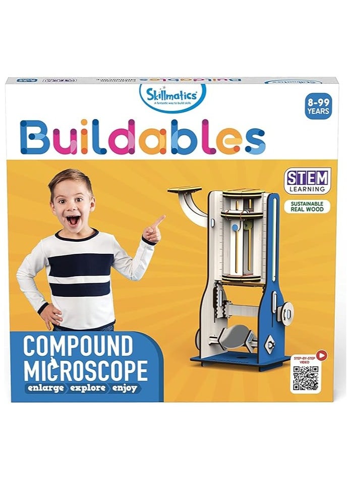 Skillmatics Skillmatics Compound Microscope (8-99 Years) Stem Learning, Educational and Construction Activity Toy Gifts for Boys and Girls Ages 8 and Up, SKILL48BMS  - Image 1