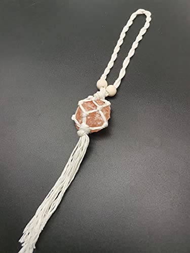 Persofine Handmade Himalayan Salt Car Rearview Mirror Pendant Car Decoration Hanging Ornaments for You - Image 3