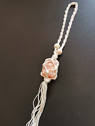 Persofine Handmade Himalayan Salt Car Rearview Mirror Pendant Car Decoration Hanging Ornaments for You - Image 2