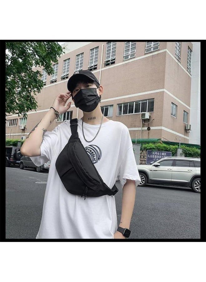 High-Quality Waist Bag with Three Zippers for Travel, Hiking, Running & Sports – Unisex – Ideal for Daily Use – Satin Material - Image 4