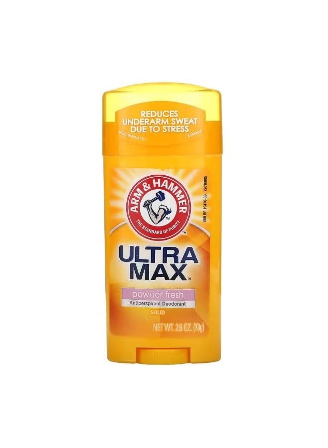 Arm & Hammer مزيل عرق صلب مضاد للتعرق من ألترا ماكس، بودرة منعشة، 2.6 أونصة (73 جم)
