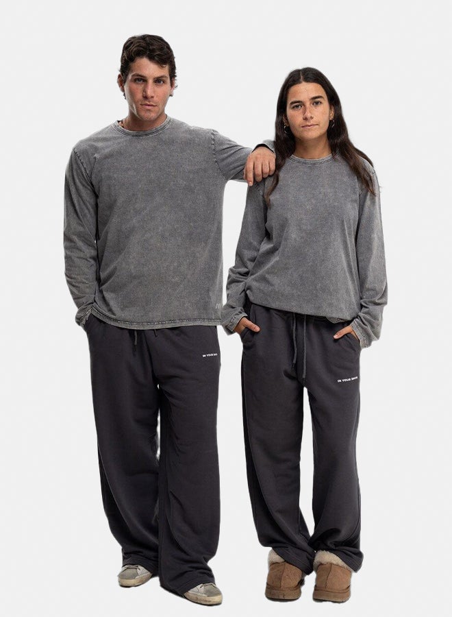 In Your Shoe Graphite Wide Leg Swants - Image 3