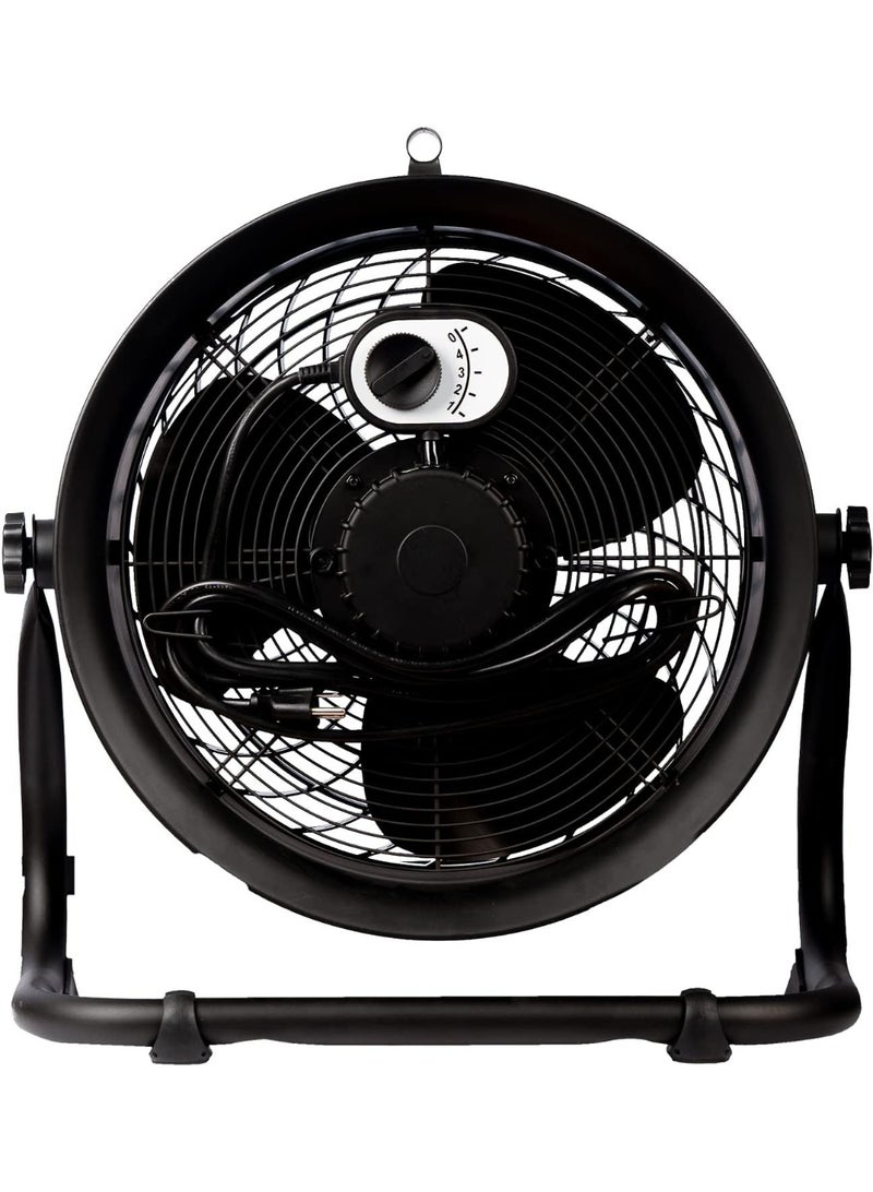 Catterpillar CAT by CATERPILLAR HVD-14AC 14 Inch high-velocity drum air circulator fan with 360-degree pivoting head metal housing wall mountable & dual ball bearing 4-speed motor cETL listed. For indoor use  - Image 4