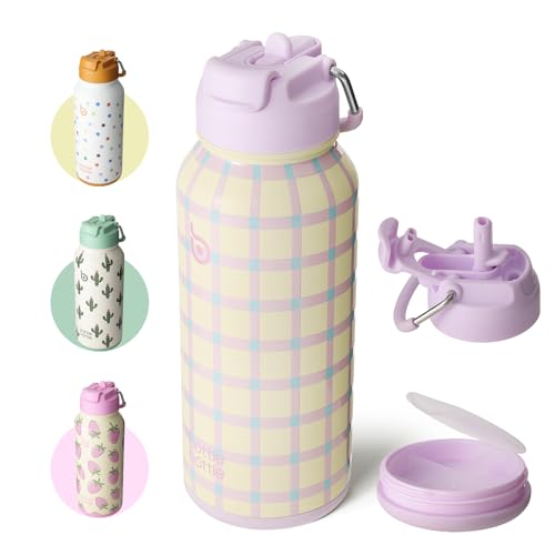 BOTTLE BOTTLE 32oz Insulated Water Bottle Stainless Steel Sport Water Bottle with Straw Dual-use Lid Design for Gym with Pill Box (VivaBands) - Image 1