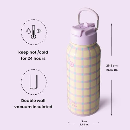 BOTTLE BOTTLE 32oz Insulated Water Bottle Stainless Steel Sport Water Bottle with Straw Dual-use Lid Design for Gym with Pill Box (VivaBands) - Image 5