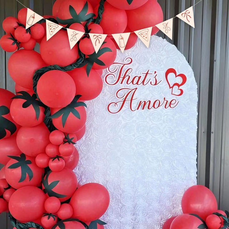 MUWEOL That's Amore Banner - Italian Theme Bachelorette Party Decor,That's Amore Theme Bridal Shower Decoration,Ciao Amore Party Pennant Banner (Amore Pennant) - Image 5