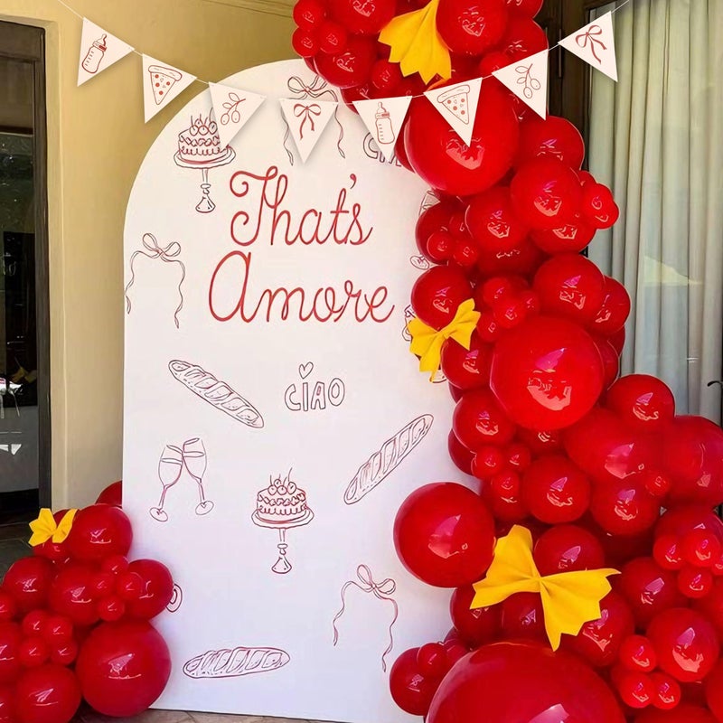 MUWEOL That's Amore Banner - Italian Theme Bachelorette Party Decor,That's Amore Theme Bridal Shower Decoration,Ciao Amore Party Pennant Banner (Amore Pennant) - Image 4