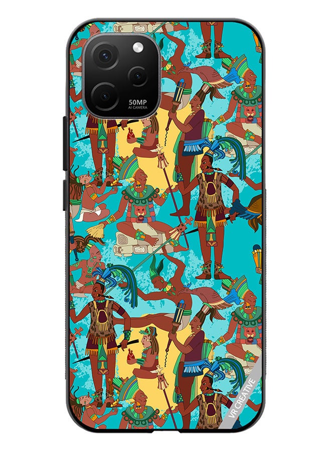 VR CREATIVE Protective Case Cover For Huawei Nova Y61 Ancient Mayan Mural Design Multicolour - Image 1