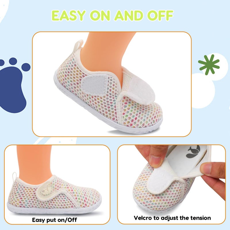 FEETCITY Baby Sneakers Boys Girls Slip On Shoes First Walking Crib Shoes Infant Barefoot Shoe - Image 3