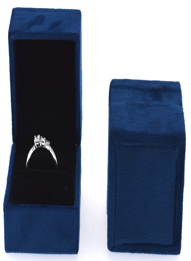 DIAcheck Moon Jewellery Box fro Ring Studs & Pendants (Blue Velvet Ring) - Image 4