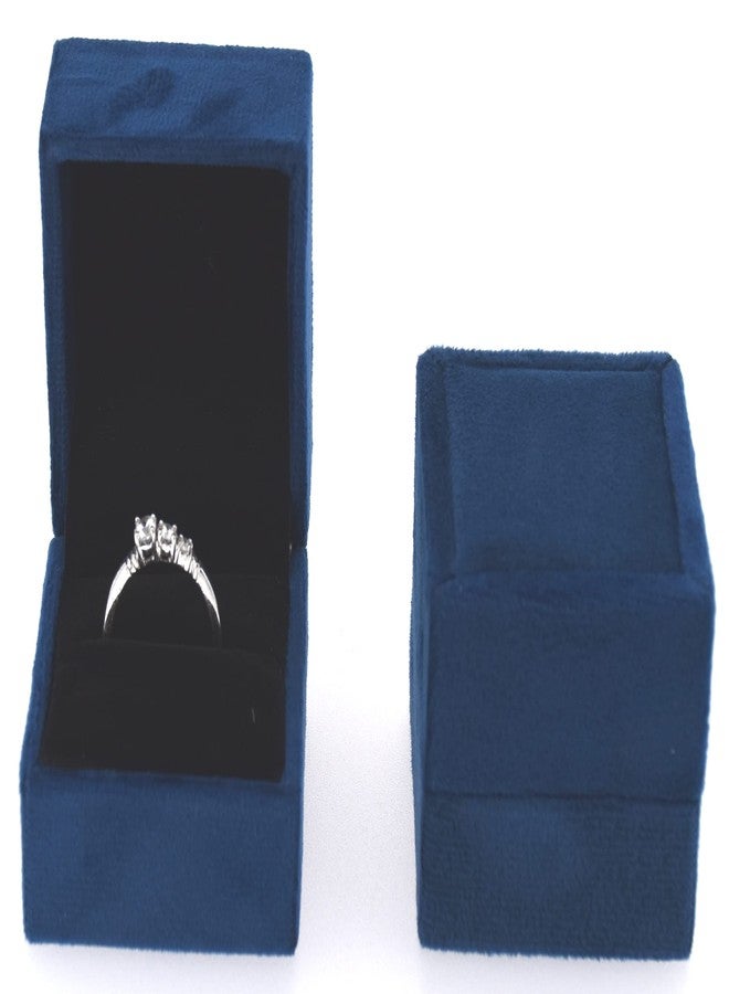 DIAcheck Moon Jewellery Box fro Ring Studs & Pendants (Blue Velvet Ring) - Image 1