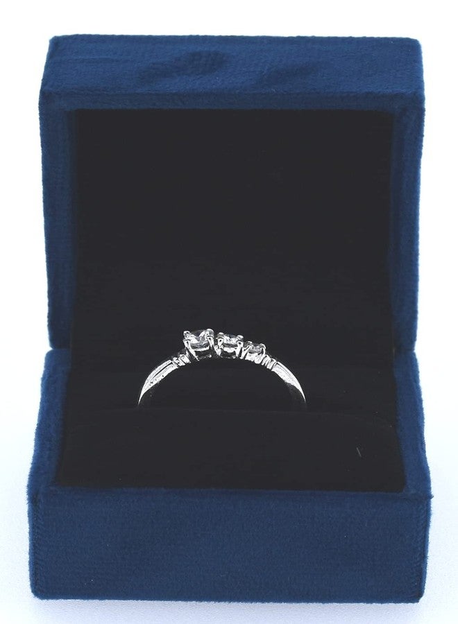 DIAcheck Moon Jewellery Box fro Ring Studs & Pendants (Blue Velvet Ring) - Image 2