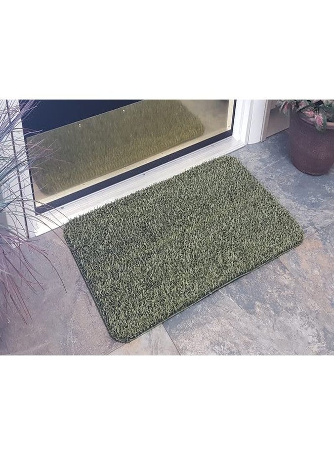 Grassworx Modern Black Artificial Grass Doormat 18x30 - Image 3