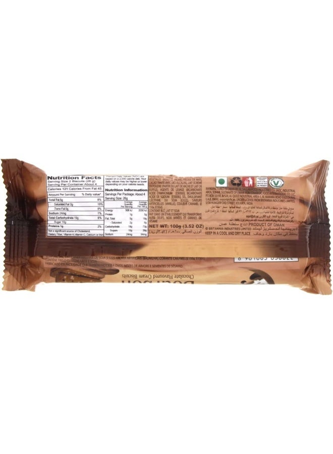 Britannia Britannia Bourbon Cream Biscuits 100G, Pack of 8, 1.0 count  - Image 3