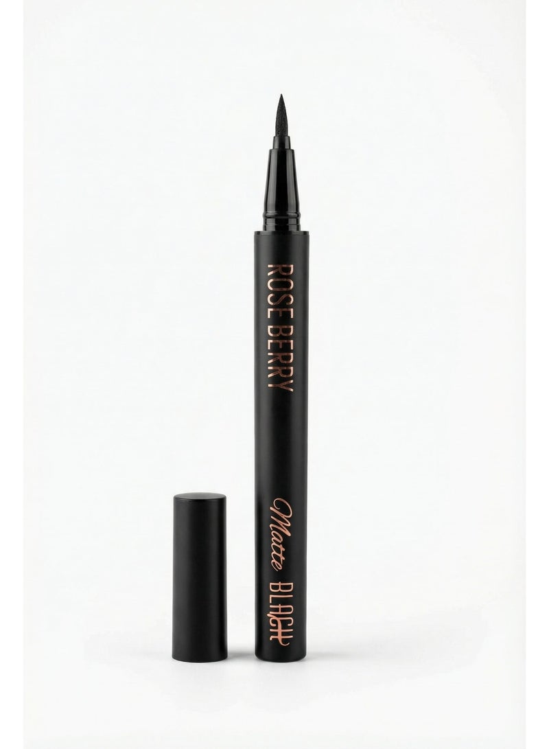 Rose Berry Ultra Black Eyeliner Pencil, Long-lasting, Matte Finish, 1g - Image 1