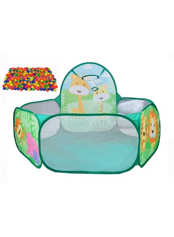 Magicwand® Large Size Multi-Colored Jungle Theme Pop-up Activity Ball-Pool with【50 Balls】【Age up to 3 yrs】 - Image 1
