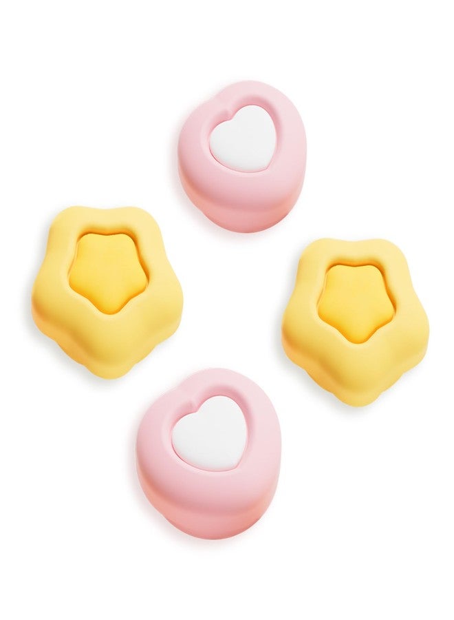 GeekShare 4pcs Thumb Grip Caps Compatible with Switch 2, Anti-Slip Silicone Thumb Grip Caps for Switch 2025（Cream Heart） - Image 1
