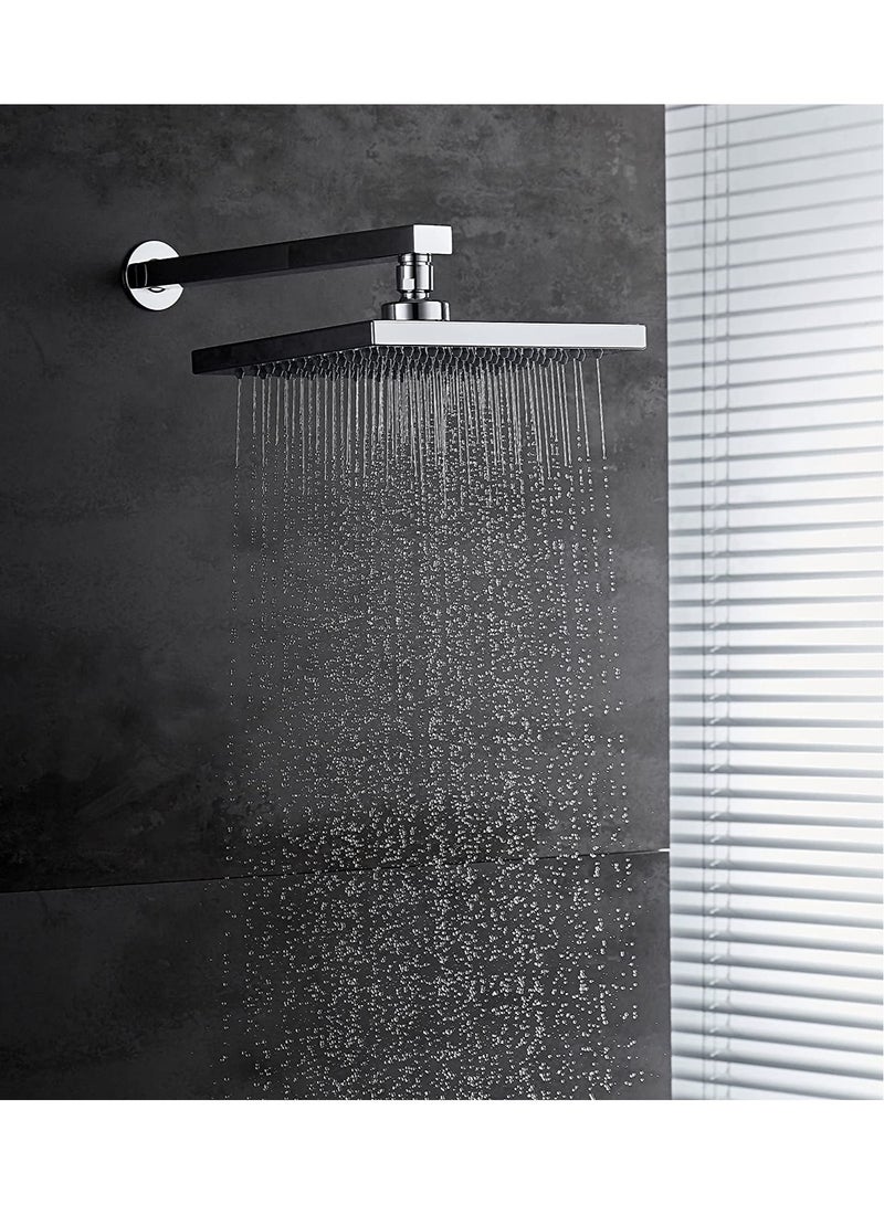 HESANIT Square Rain Shower Head, High Pressure Ceiling Mounted Shower Head 200 x 200 mm 8002-2082C - Image 4