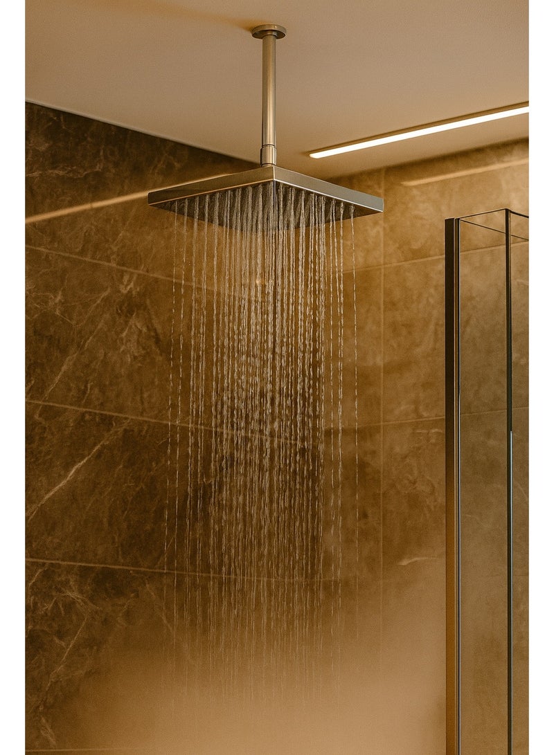 HESANIT Square Rain Shower Head, High Pressure Ceiling Mounted Shower Head 200 x 200 mm 8002-2082C - Image 5