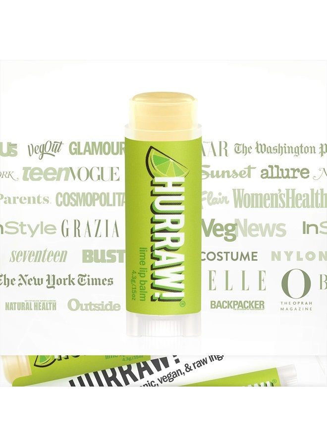 Hurraw! Lime Lip Balm: Organic, Certified Vegan, Cruelty and Gluten Free. Non-GMO, 100% Natural Ingredients. Bee, Shea, Soy and Palm Free. Made in USA - Image 4