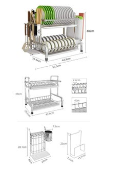 Kitchen Dish Drying Stand with Tray Rack Storage Organizer (2 Layer) - pzsku/ZD5E380E8E0AE4B4413A1Z/45/_/1630748603/38723064-aa78-4449-a496-3d1dd609f3ae