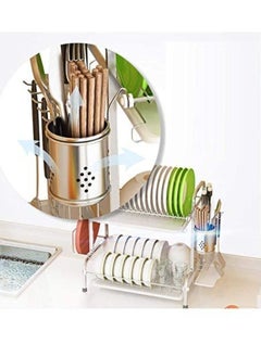 Kitchen Dish Drying Stand with Tray Rack Storage Organizer (2 Layer) - pzsku/ZD5E380E8E0AE4B4413A1Z/45/_/1630748603/81a8937f-f80a-42a7-ad58-750559b26b5c