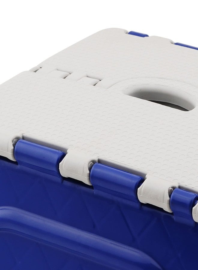 Primelife 7 Inches Plastic Super Strong Adjustable Portable Folding Step Stool for Adults and Kids, Kitchen Stepping Stools - Made in India (Blue - White)(Prime) - Image 4