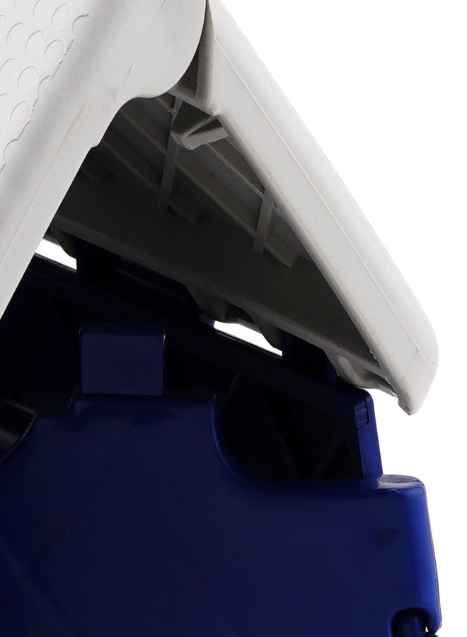 Primelife 7 Inches Plastic Super Strong Adjustable Portable Folding Step Stool for Adults and Kids, Kitchen Stepping Stools - Made in India (Blue - White)(Prime) - Image 3