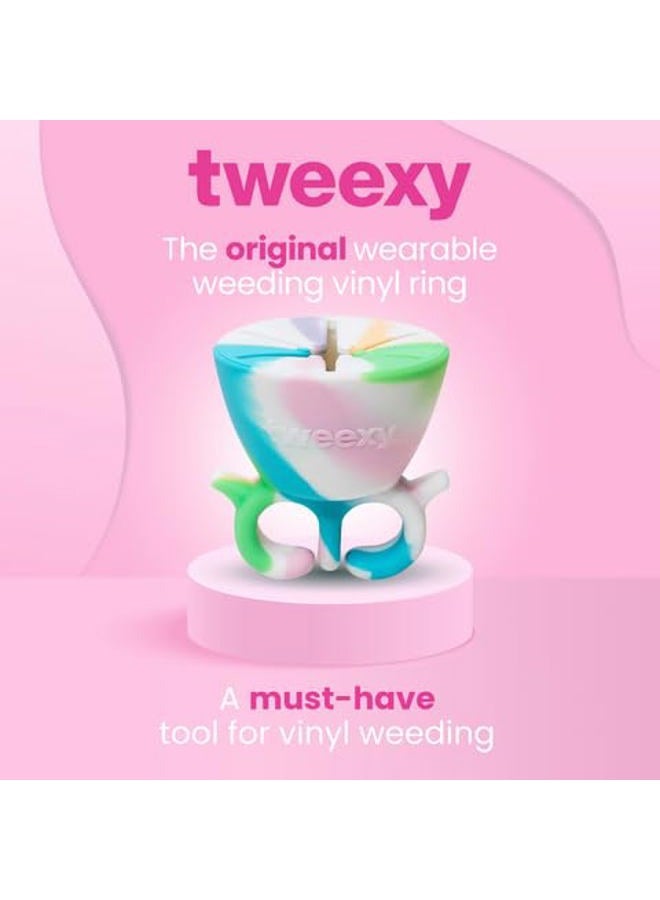 Tweexy Craft Vinyl Weeding Scrap Collector Ring | Weeding Tools for Vinyl Heat Transfer, HTV Crafting & Adhesive Paper Sheets Holder | Portable Heat Press Accessories and Supplies (Unicorn) - Image 2