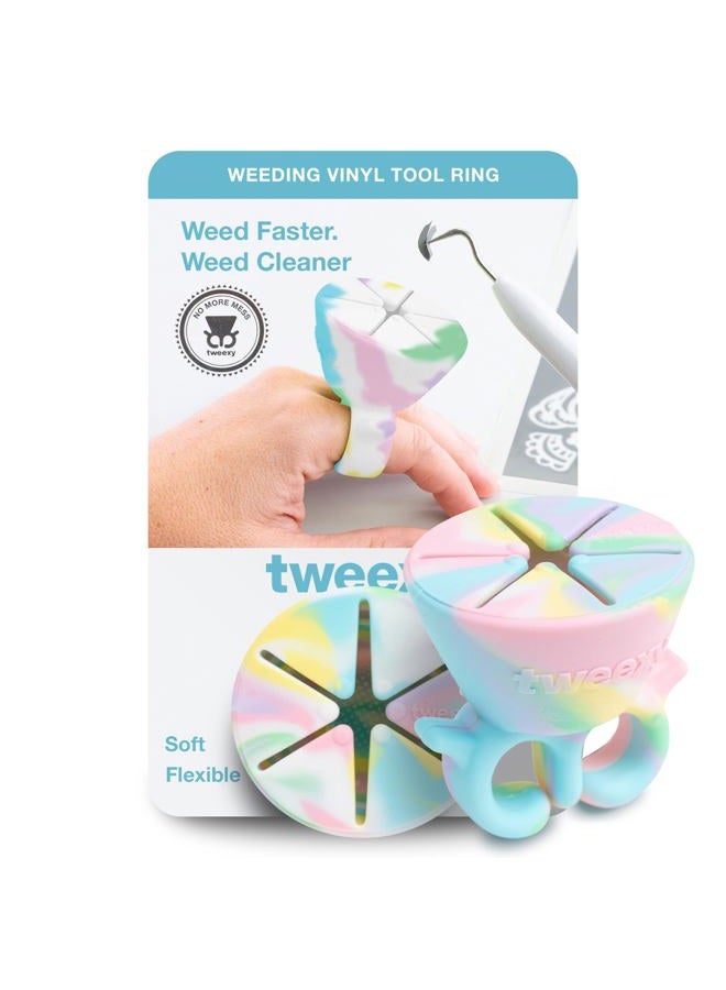 Tweexy Craft Vinyl Weeding Scrap Collector Ring | Weeding Tools for Vinyl Heat Transfer, HTV Crafting & Adhesive Paper Sheets Holder | Portable Heat Press Accessories and Supplies (Unicorn) - Image 1