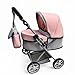 Anano Baby Doll Stroller Pram Adjustable Hood Pushchair Lightweight Foldable Baby Doll Bassinet Stroller for Dolls up to 55cm 22 Includes Storage Basket Shoulder Bag Gift for Girls 3 - Image 2