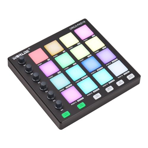 summina MIDI Controller Strike Pad Midi Drum Pad Drum machine Beat Maker Usb Midi Keyboard Machine 6 Assignable Knobs Note Repeat Full Level Buttons and Production Software Portable Mini MIDI Controller - Image 1