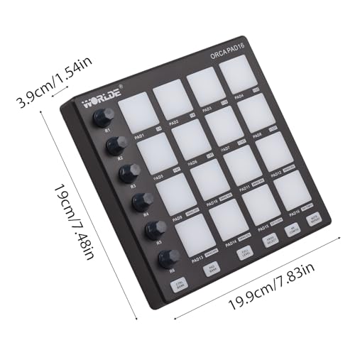 summina MIDI Controller Strike Pad Midi Drum Pad Drum machine Beat Maker Usb Midi Keyboard Machine 6 Assignable Knobs Note Repeat Full Level Buttons and Production Software Portable Mini MIDI Controller - Image 2