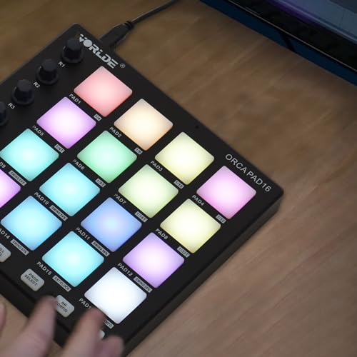 summina MIDI Controller Strike Pad Midi Drum Pad Drum machine Beat Maker Usb Midi Keyboard Machine 6 Assignable Knobs Note Repeat Full Level Buttons and Production Software Portable Mini MIDI Controller - Image 4