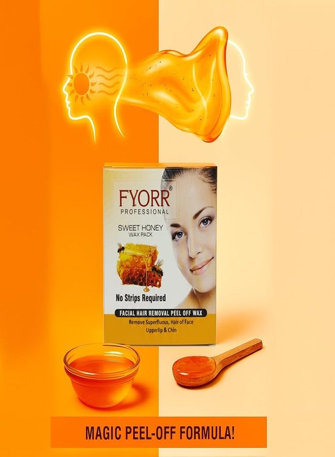 FYORR Honey Facial Katori Peel-Off Wax - Gentle Hair Removal for Face, Upper Lips, Eyebrows & Chin - Smooth, Soft & Glowing Skin | No Strips Needed |100% Skin-Friendly | 80gram - Image 3