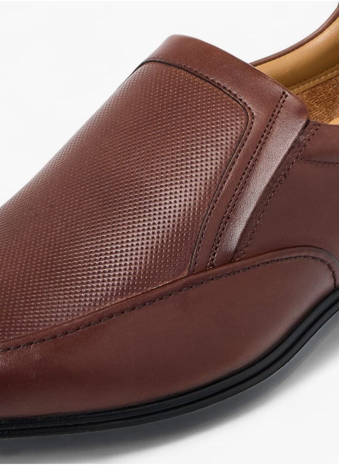 DUCHINI Men's Textured Slip-On Loafers  - Image 4
