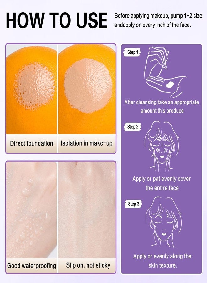 QIUFSSE Color Correcting Primer Face Makeup,Face Primer with SPF 50,Oil Control Primer Makeup,Hydrates and Moisturizes,Radiance Skin,Protector Solar Para La Cara Con Color - Image 5