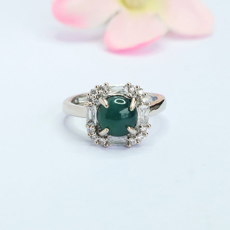 Xinyu Natural Grade A Jade Ring Blue Water Jade Ring Live Broadcast Sale Dropshipping S5052802 - Image 2