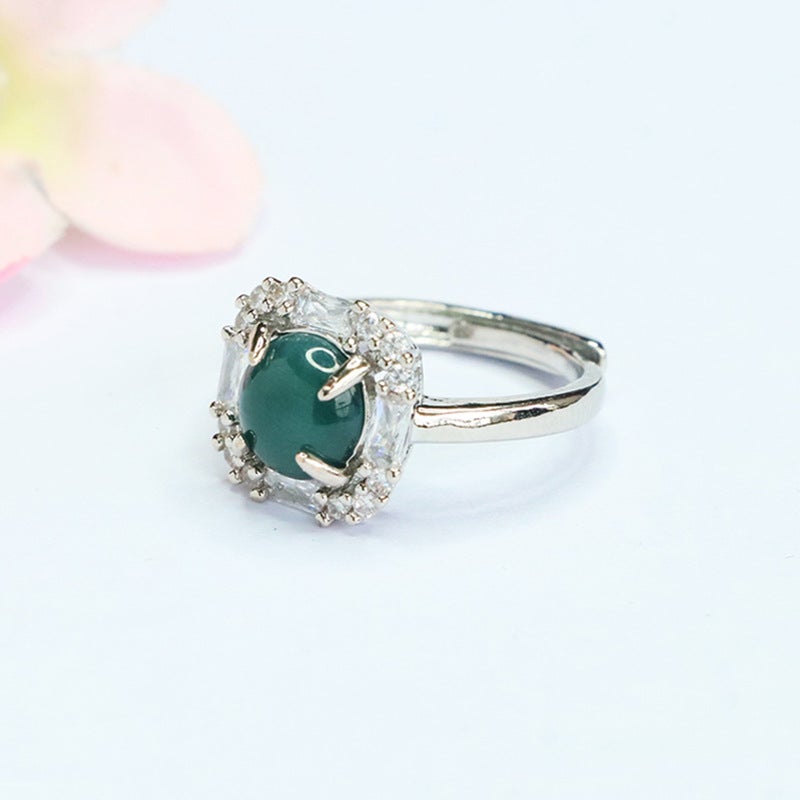 Xinyu Natural Grade A Jade Ring Blue Water Jade Ring Live Broadcast Sale Dropshipping S5052802 - Image 4