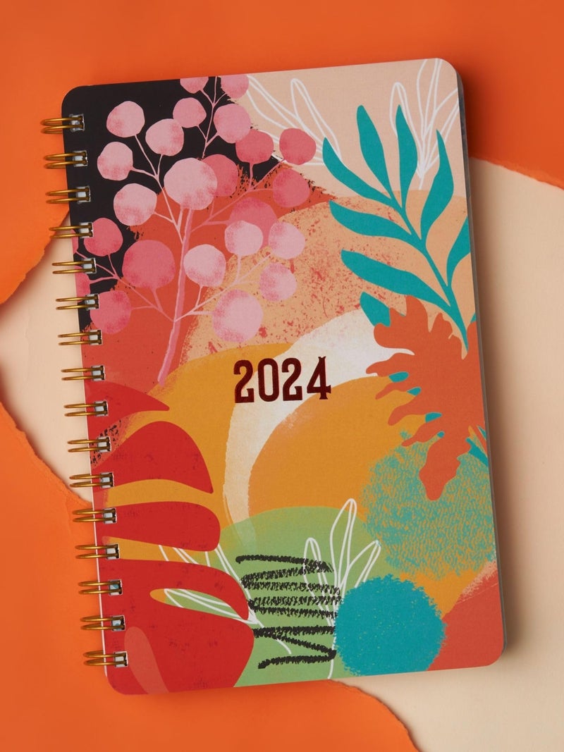 Doodle Undated Yearly Planner (A5, Wiro Bound Hard Cover) | 216 Ruled Pages, 80 GSM Paper | Daily, Monthly & Yearly Planner with 100+ Stickers, Activity Pages, Tear-Away Note & Quote Cards, To-Do Lists - Image 1