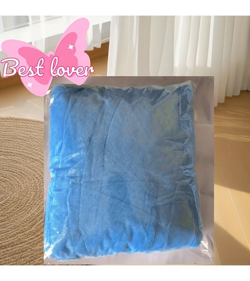 Blue 180x200cm Hand Washable Polyester Single Opening Net Bed Cover Mosquito Net For Camping Patio Porch Outdoor Portable Quiet Comfortable Without Stand Bedroom Dormitory Guest Room Home Decor - Image 5